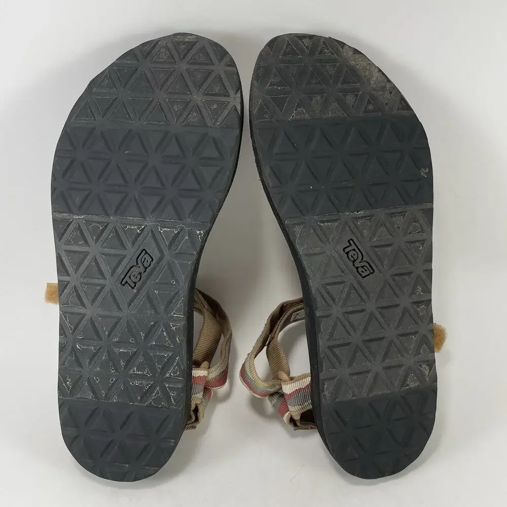 Teva Original Universal Sport Sandals Womens Size 9 Brown Tan Strappy Active